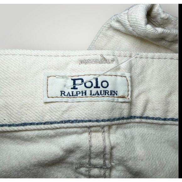 Polo Ralph Lauren Varick Slim Straight Jeans Men's 30x30 White Painted Nautical - Picture 7 of 9